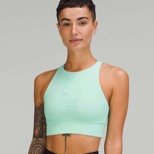 Lululemon Wild Mint Energy High-Neck Longline Bra Size 6